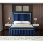 Blue-Upholstered-Headboard-Bed